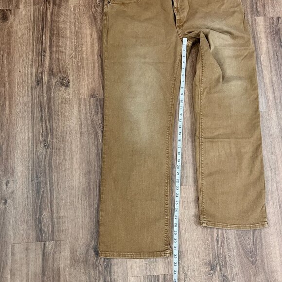 Mott & Bow Straight Jeans Distressed Khaki Sz 40x32 - Picture 7 of 10